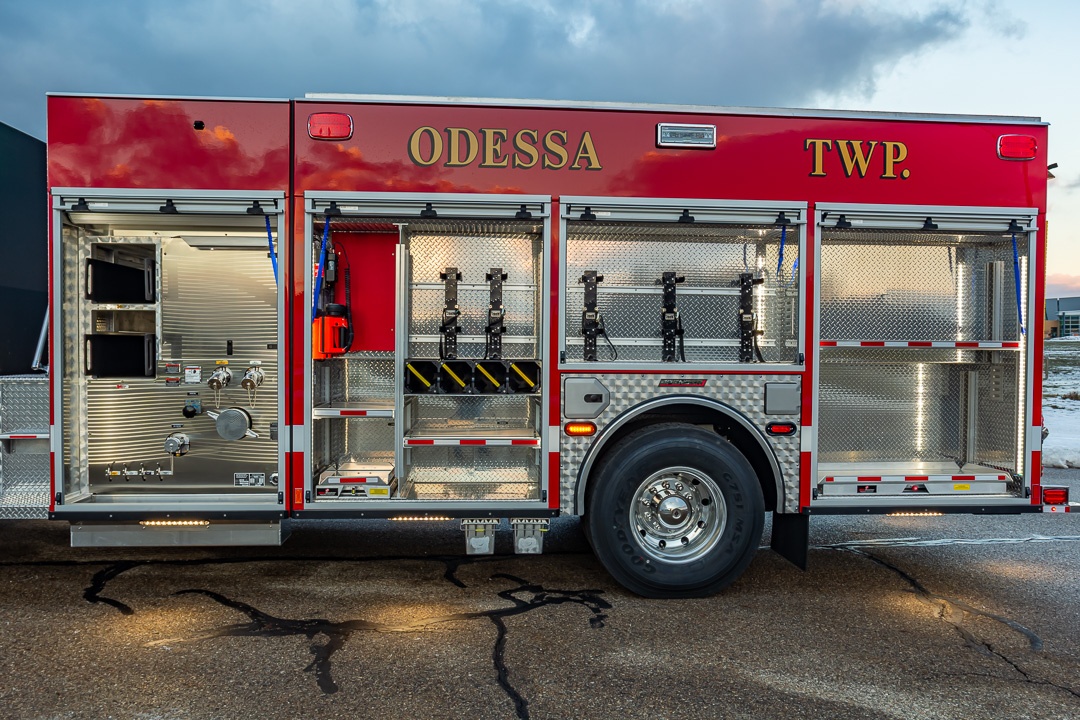 View truck Lake Odessa Township FD, MI Spencer Fire Trucks