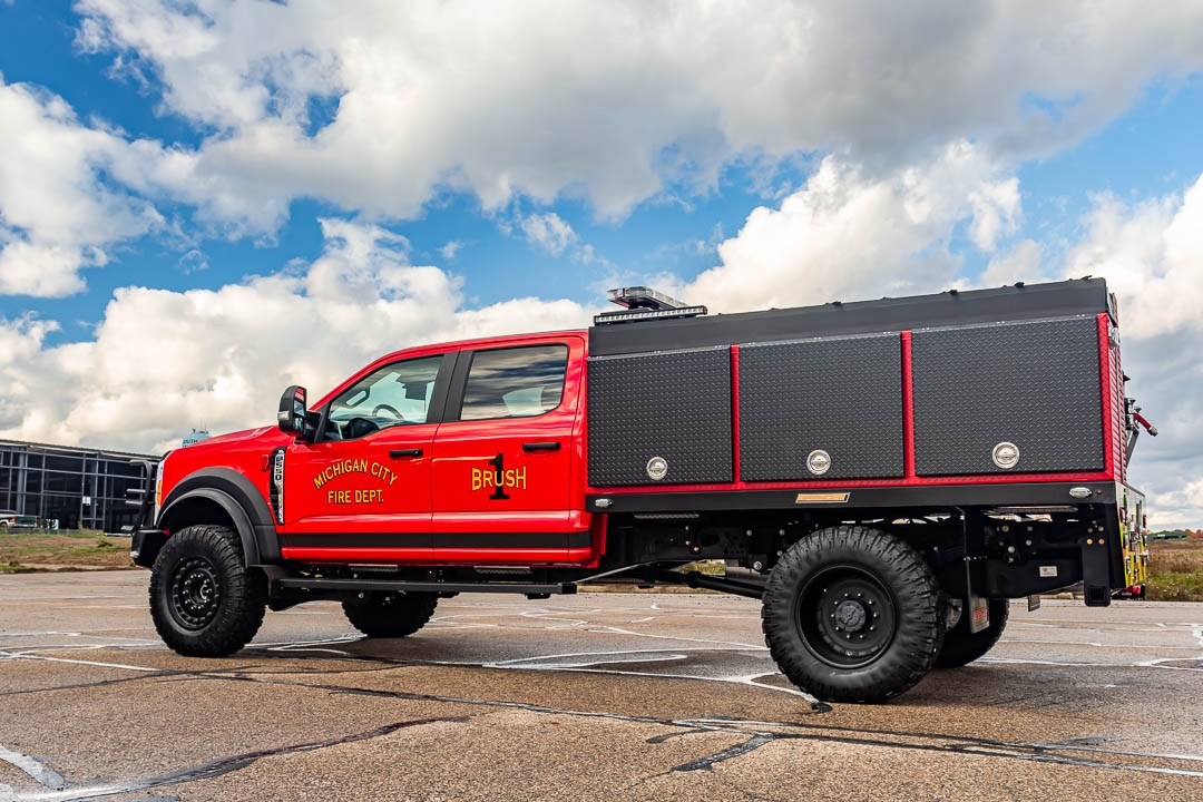 View truck: Michigan City FD, IN - Spencer Fire Trucks