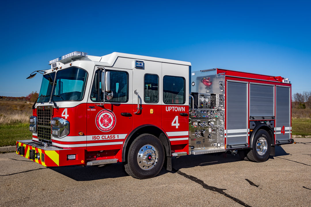 View truck: Pittsburgh Bureau of Fire, PA - Spencer Fire Trucks